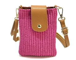 Argelia Raffia and Leather Crossbody Bag*Florence New