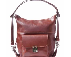 Barbara Convertible Leather Shoulder and Backpack Bag*Florence Fashion