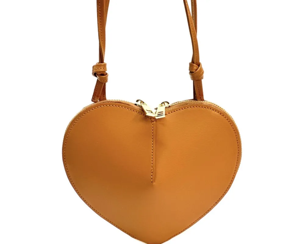 Cuoretta Mini Heart-Shaped Leather Crossbody Bag*Florence Discount