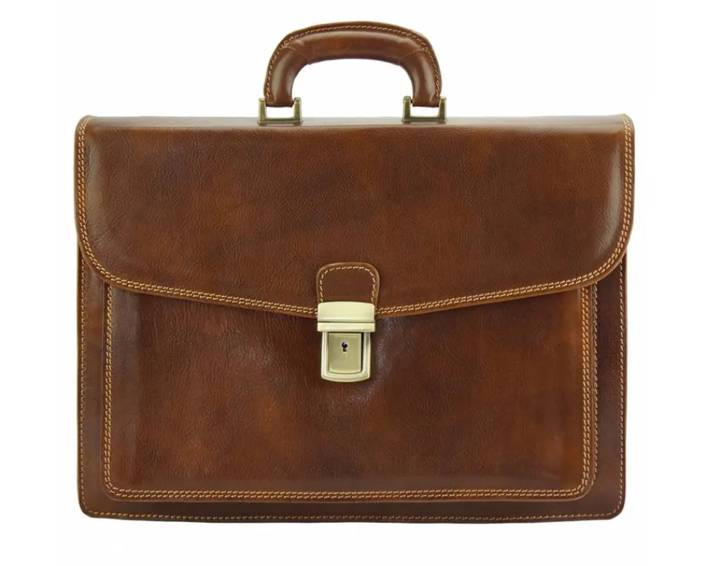 Dalmazio Leather Briefcase*Florence Clearance