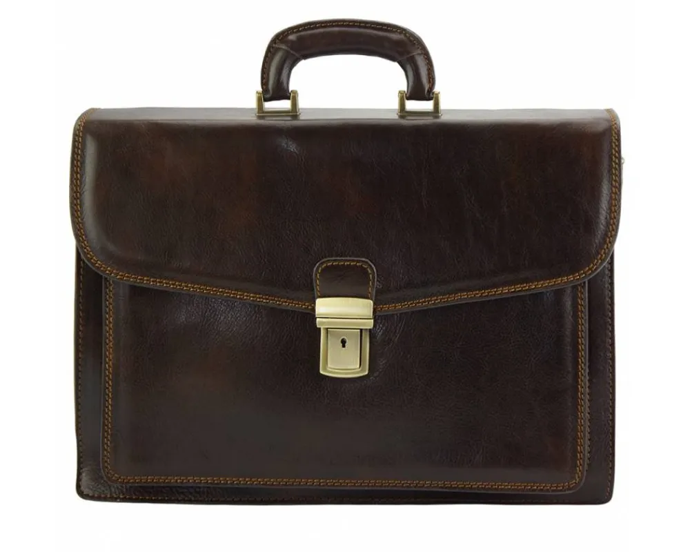 Dalmazio Leather Briefcase*Florence Clearance