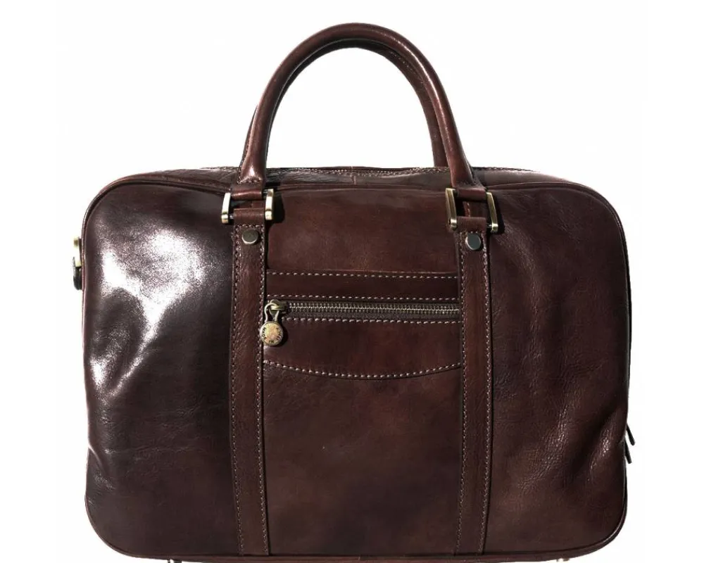 Gianpaolo leather briefcase*Florence Hot