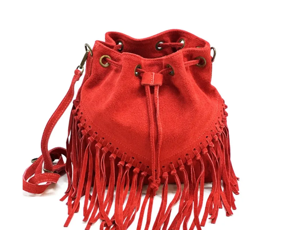 Ileana leather Bucket Bag*Florence Fashion