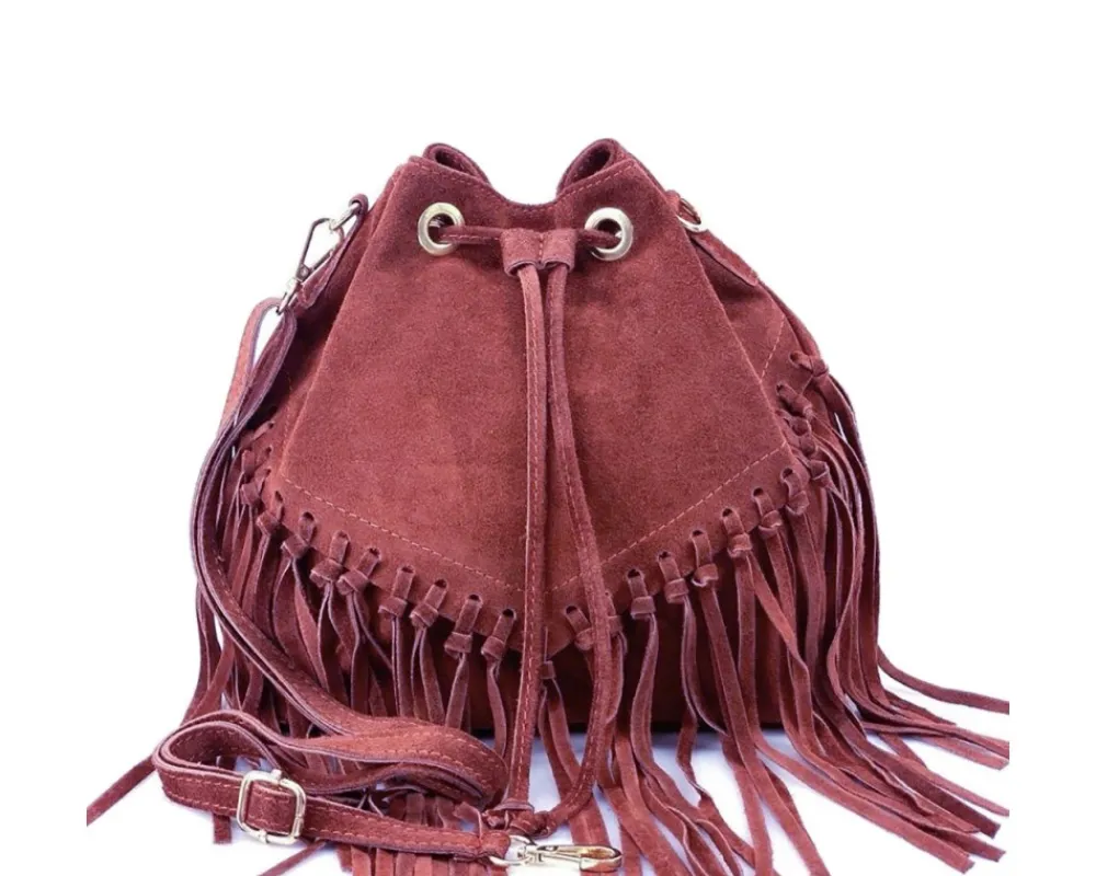 Ileana leather Bucket Bag*Florence Fashion