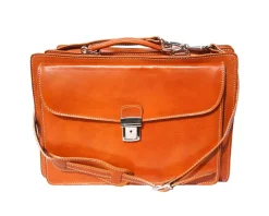 Leather briefcase Business class with two compartments*Florence Hot