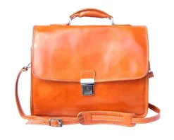 Leather briefcase with Laptop compartment inside*Florence Sale