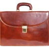 Leather briefcase with three compartments*Florence New