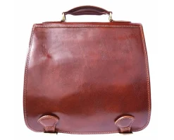 Leather briefcase with two compartments*Florence Discount