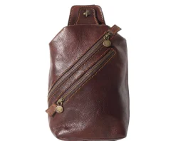 Leather waist bag for mens made in genuine calfskin leather*Florence New