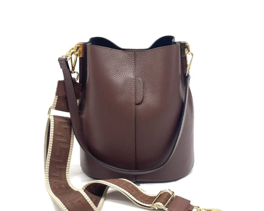 Maddalena GM leather bucket bag*Florence Outlet