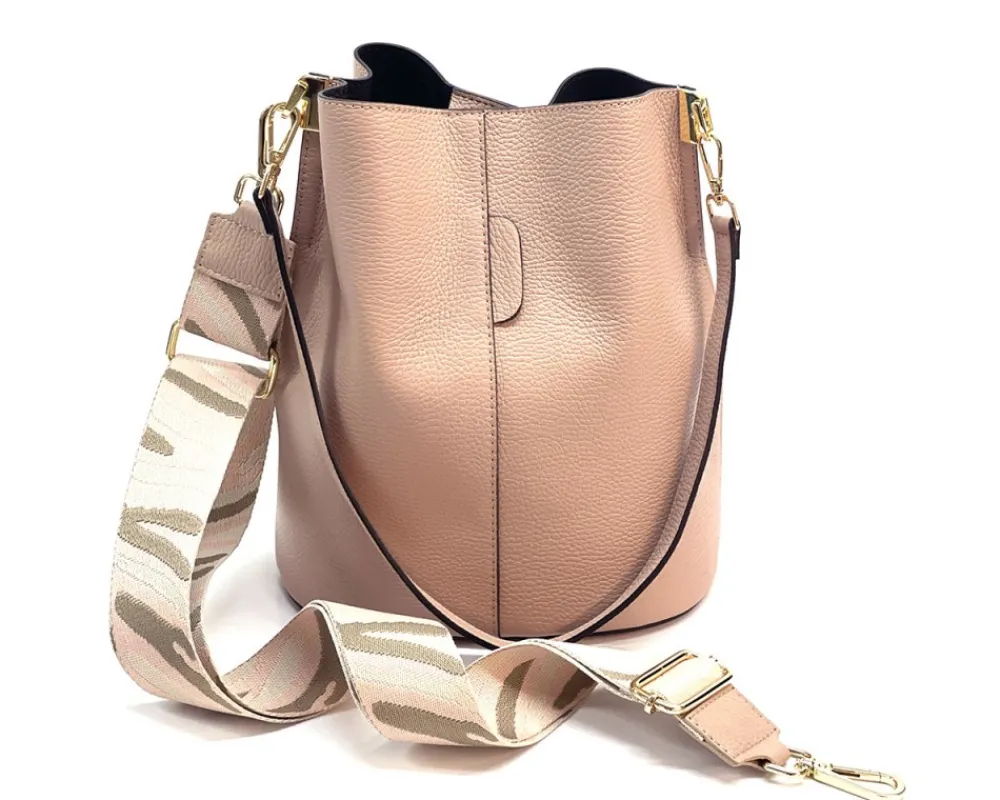 Maddalena GM leather bucket bag*Florence Outlet