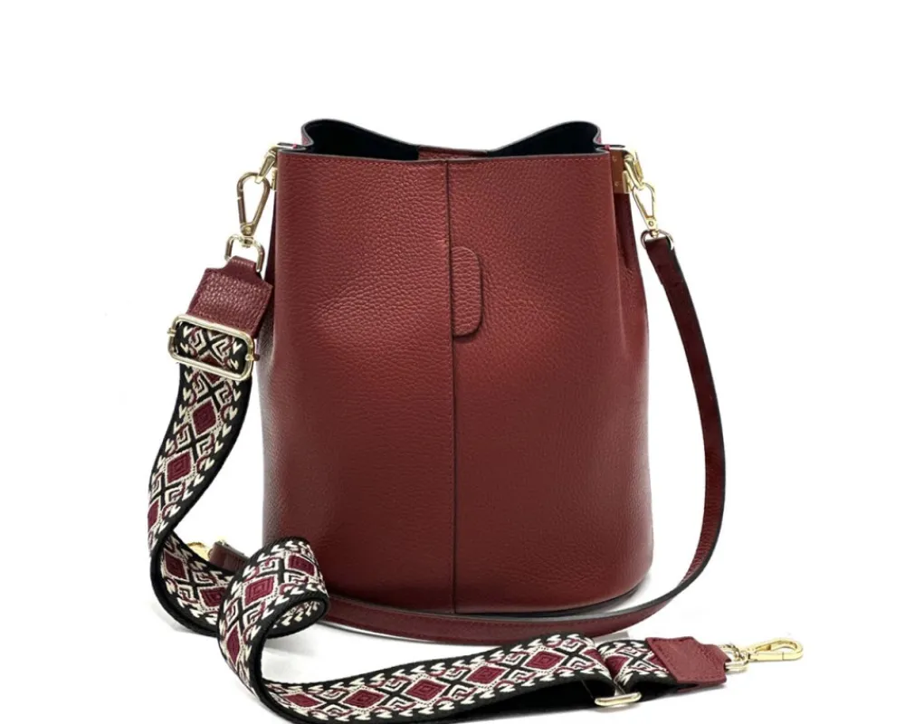 Maddalena GM leather bucket bag*Florence Outlet