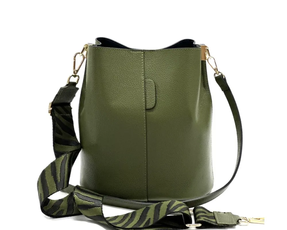 Maddalena GM leather bucket bag*Florence Outlet