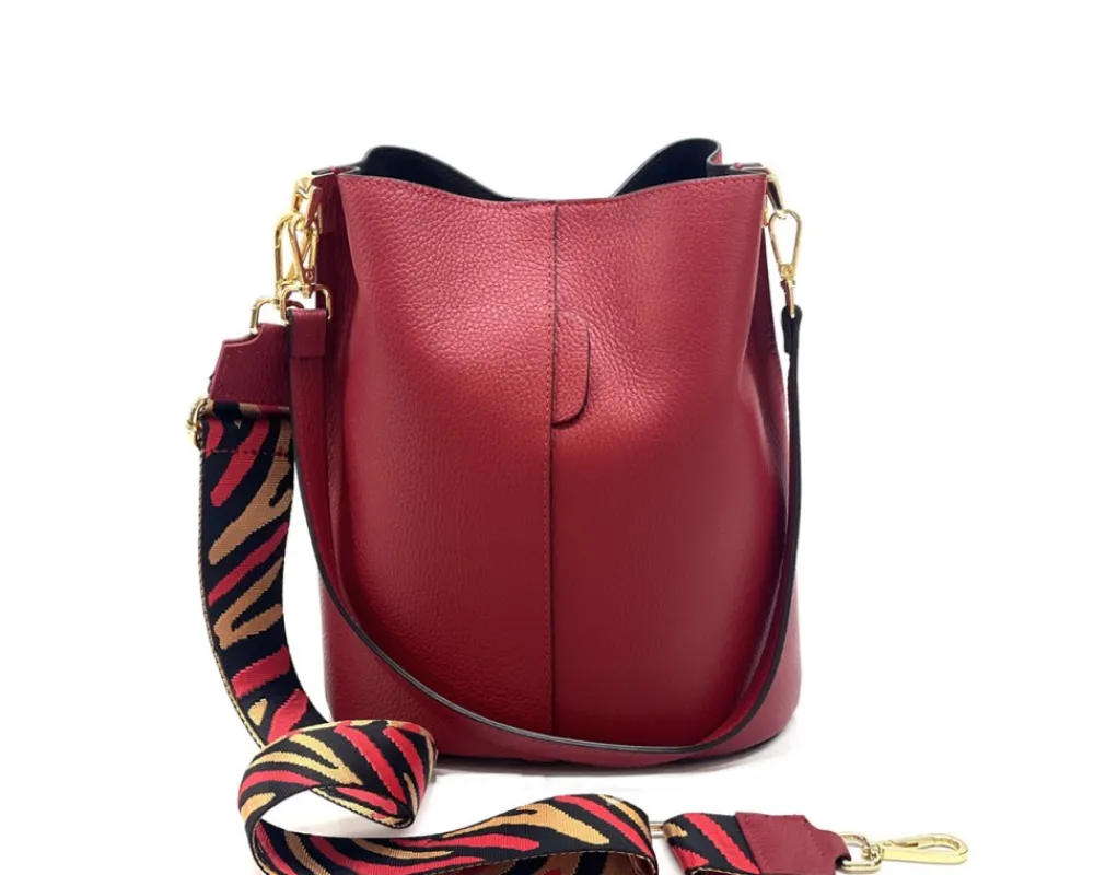 Maddalena GM leather bucket bag*Florence Outlet