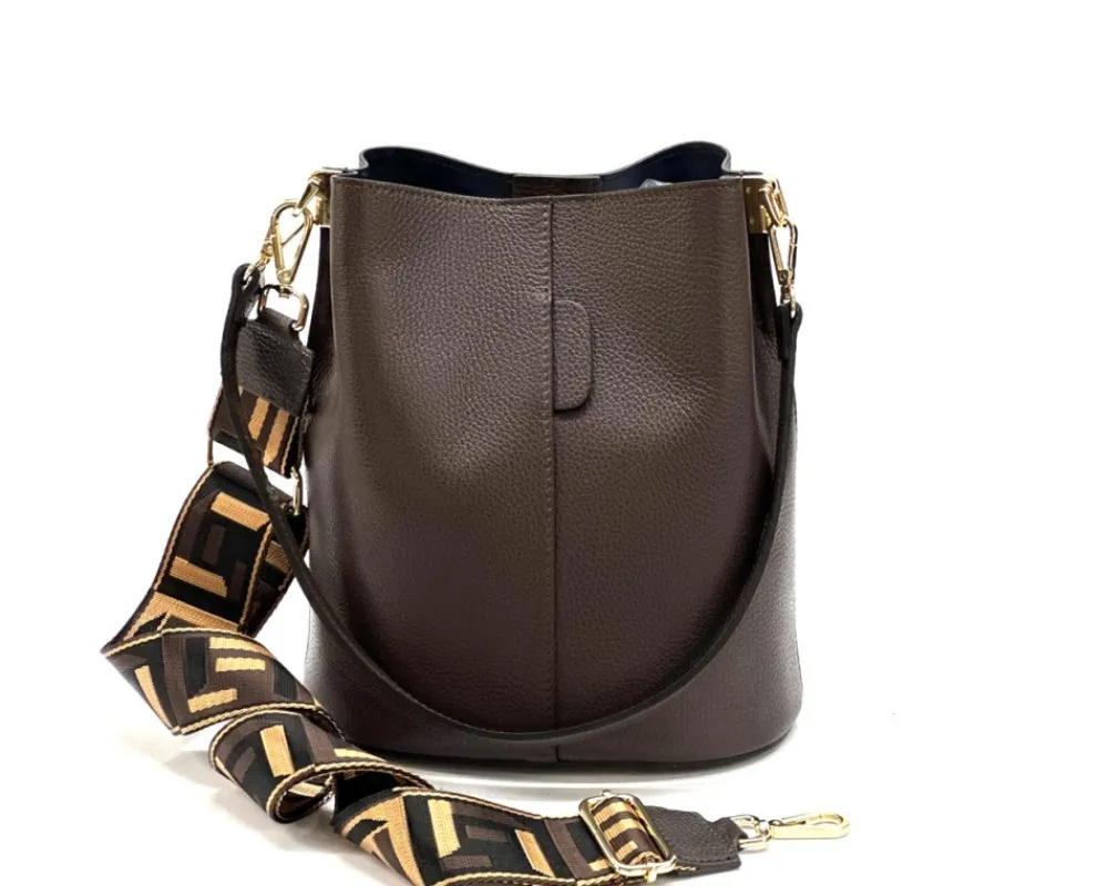 Maddalena GM leather bucket bag*Florence Outlet
