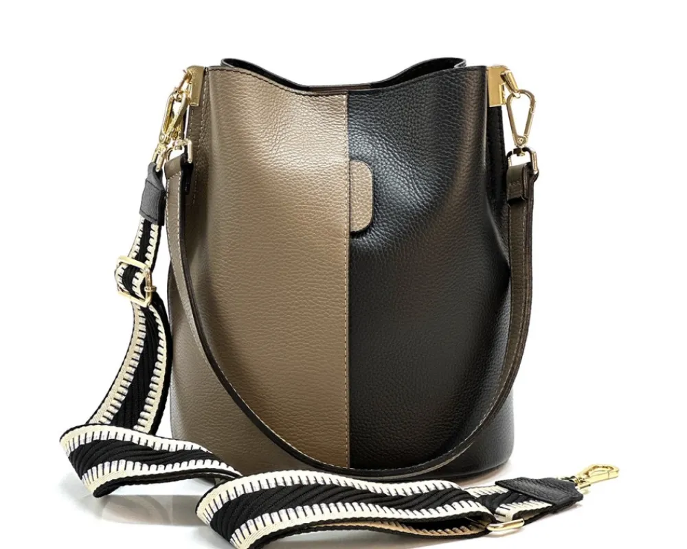 Maddalena GM leather bucket bag*Florence Outlet