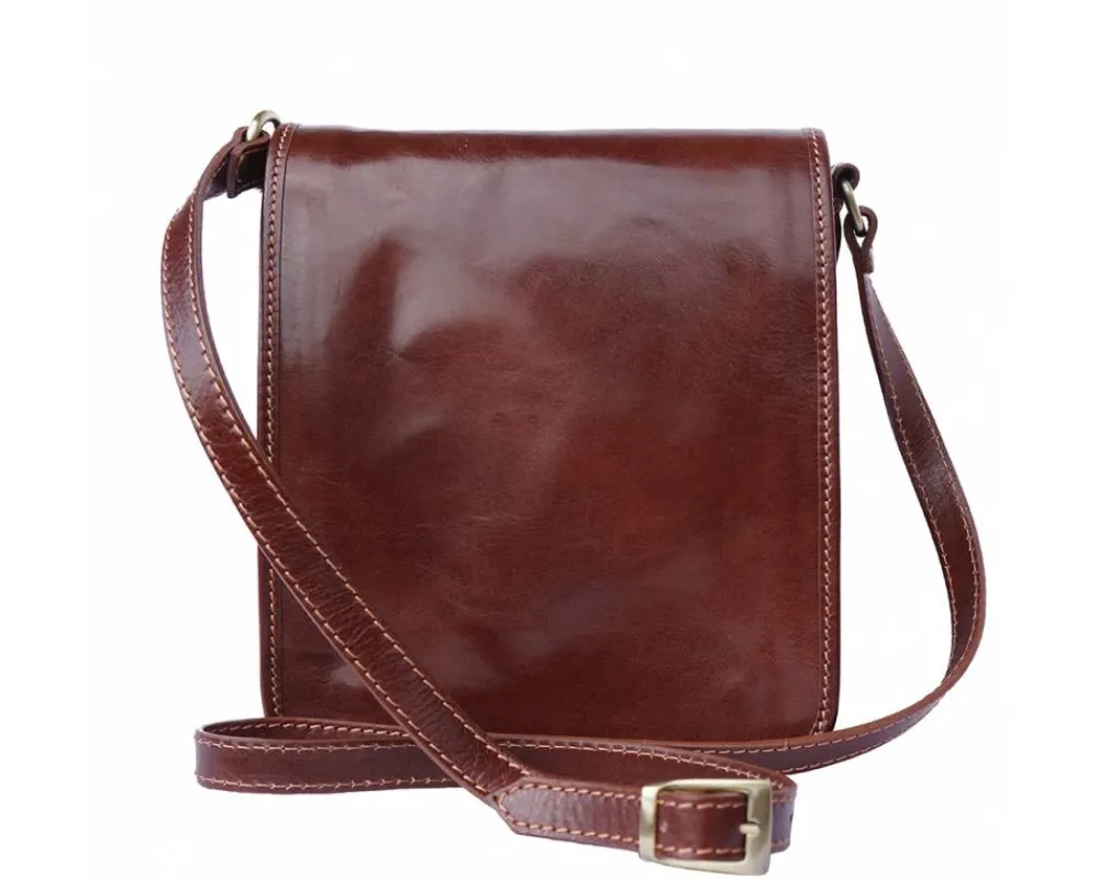 Mirko leather Messenger bag*Florence Fashion