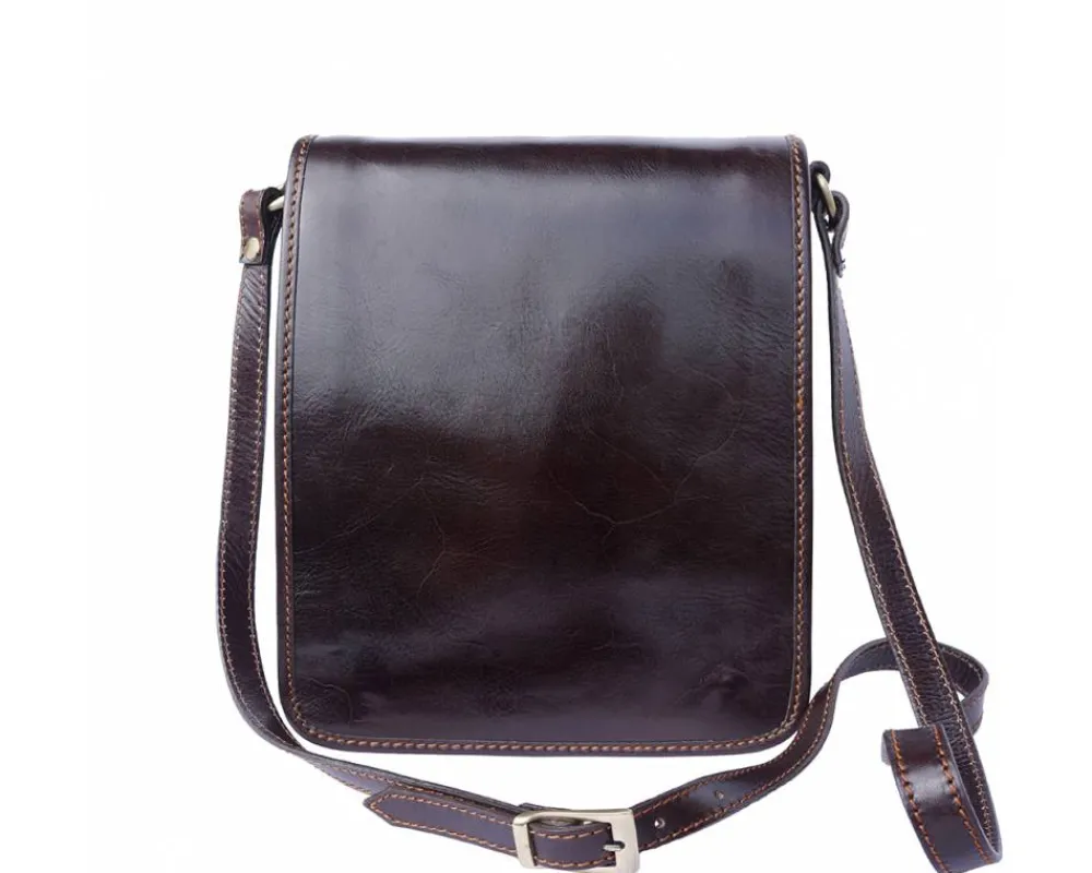 Mirko leather Messenger bag*Florence Fashion