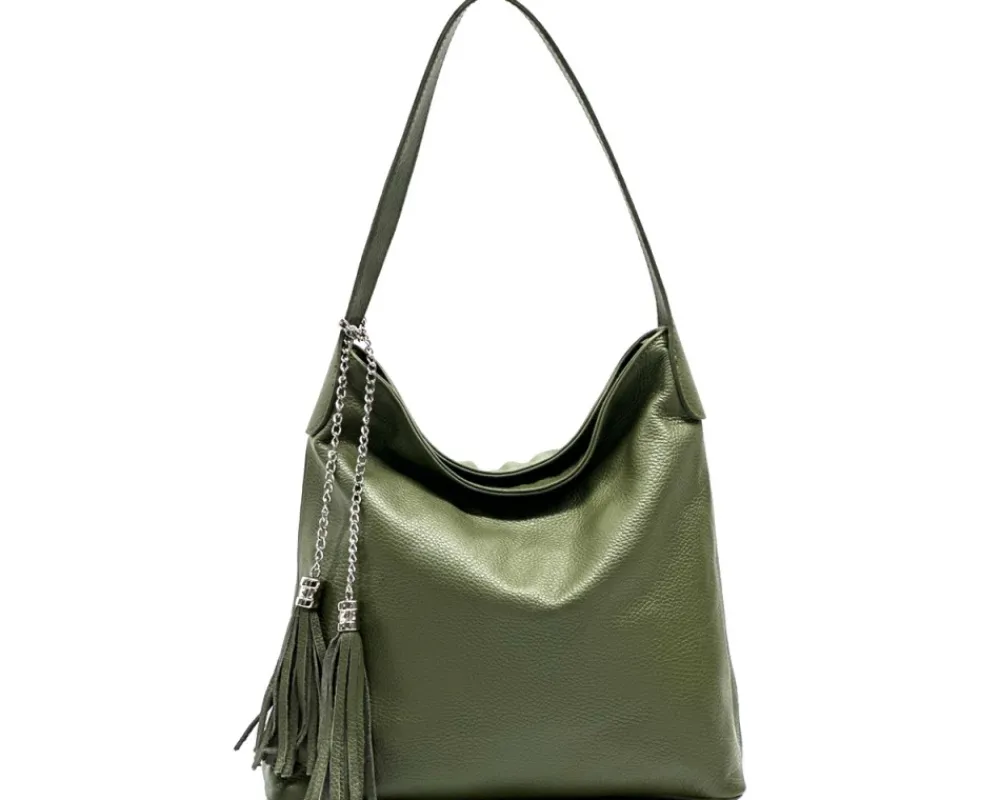 Prudenzia Leather Shoulder Bag*Florence Clearance