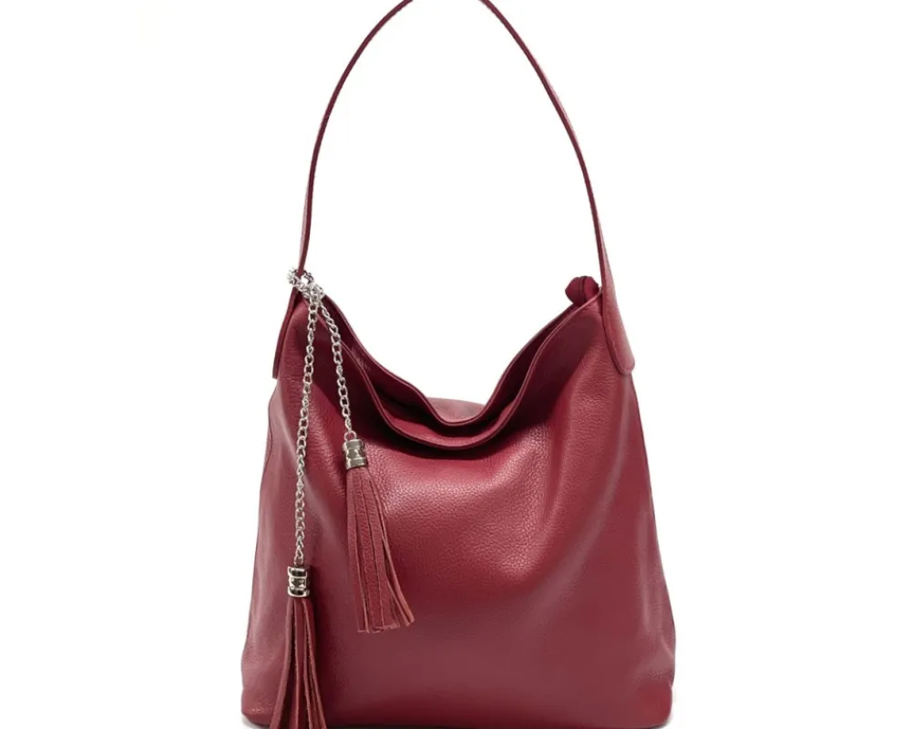 Prudenzia Leather Shoulder Bag*Florence Clearance