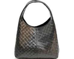 Regina Italian Handmade Quilted Leather Hobo Bag*Florence Fashion