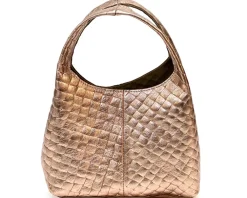 Regina Italian Handmade Quilted Leather Hobo Bag*Florence Fashion