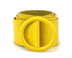 Rings of Elegance Genuine Leather Belt with Decorative Ring*Florence Hot