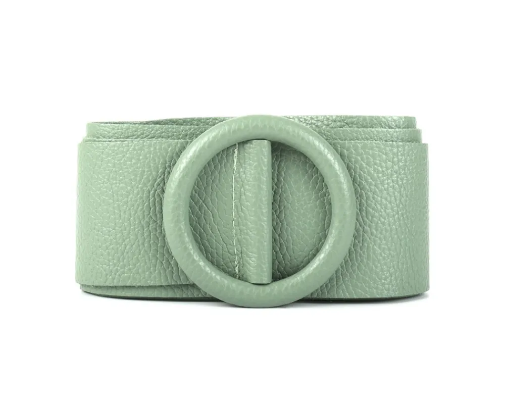 Rings of Elegance Genuine Leather Belt with Decorative Ring*Florence Hot