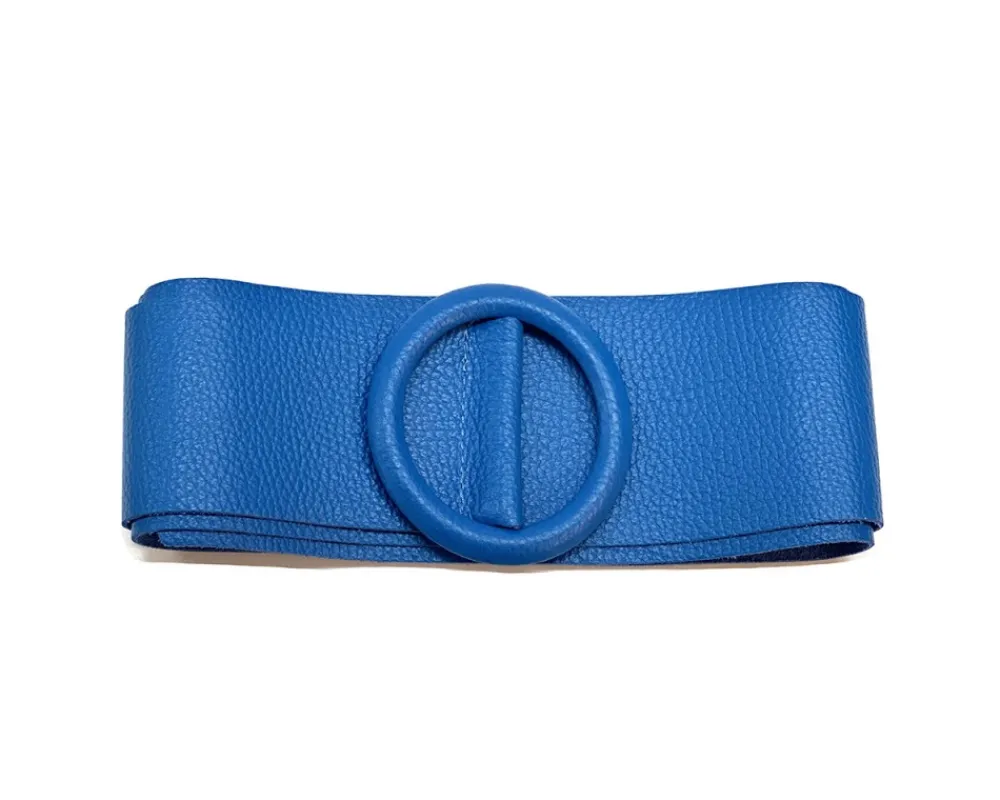Rings of Elegance Genuine Leather Belt with Decorative Ring*Florence Hot