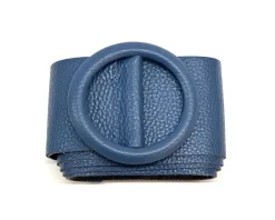 Rings of Elegance Genuine Leather Belt with Decorative Ring*Florence Hot