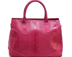 Serpentina Genuine Leather Bag with Python Print*Florence Clearance