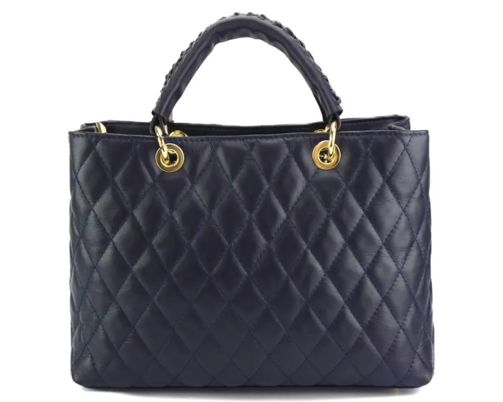 Severa Italian Genuine Leather Quilted Handbag*Florence Best
