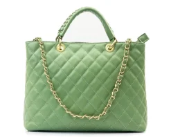 Severa Italian Genuine Leather Quilted Handbag*Florence Best