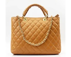 Severa Italian Genuine Leather Quilted Handbag*Florence Best
