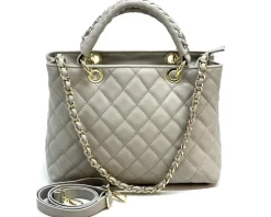 Severa Italian Genuine Leather Quilted Handbag*Florence Best