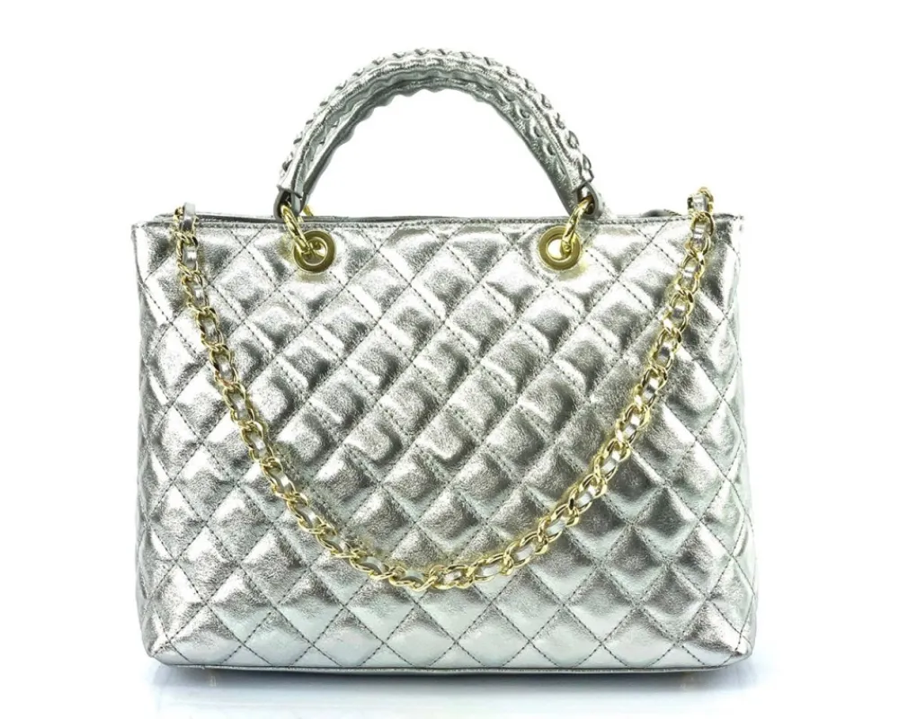 Severa Italian Genuine Leather Quilted Handbag*Florence Best