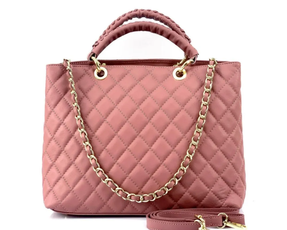Severa Italian Genuine Leather Quilted Handbag*Florence Best