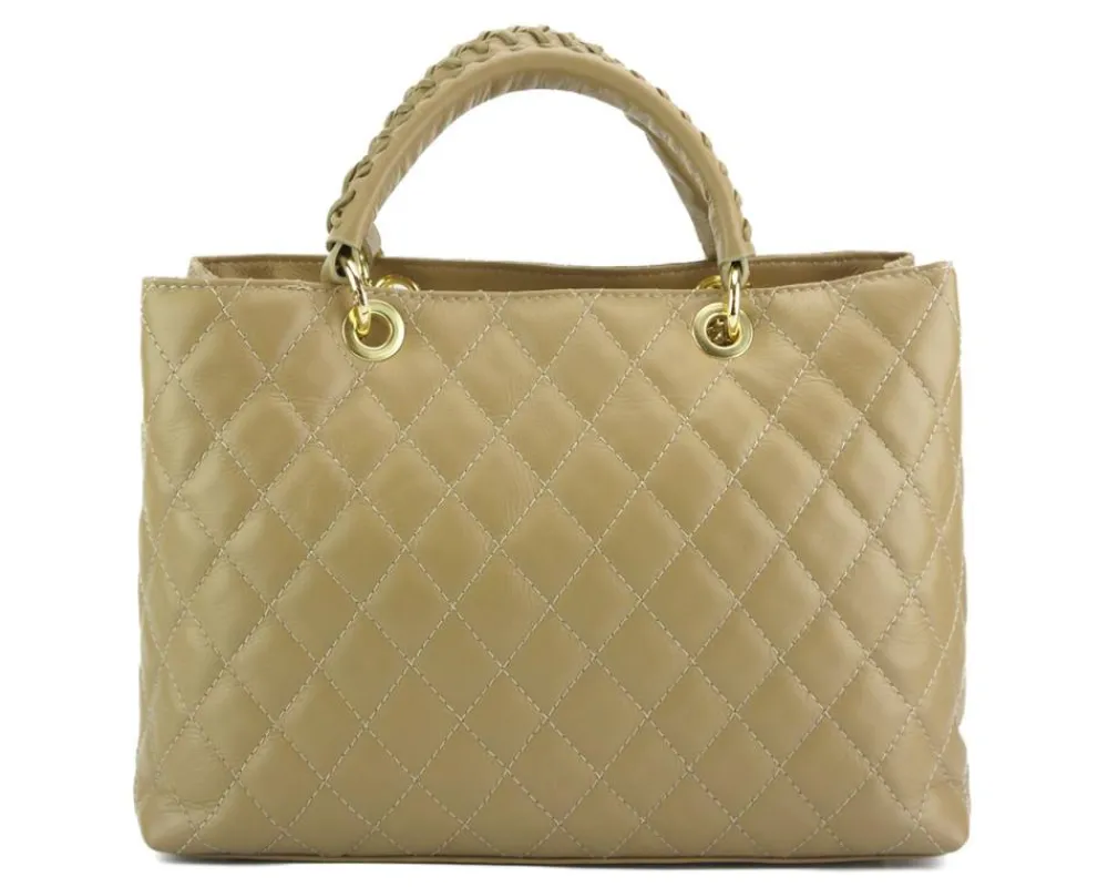 Severa Italian Genuine Leather Quilted Handbag*Florence Best