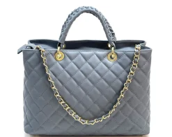 Severa Italian Genuine Leather Quilted Handbag*Florence Best