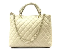 Severa Italian Genuine Leather Quilted Handbag*Florence Best