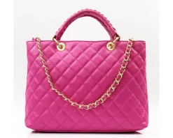 Severa Italian Genuine Leather Quilted Handbag*Florence Best