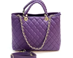 Severa Italian Genuine Leather Quilted Handbag*Florence Best