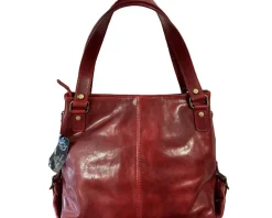 Shopping bag with double handle made of genuine calf leather*Florence Online
