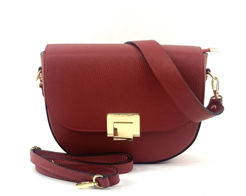 Shoulder flap bag Luna by cow leather*Florence Fashion
