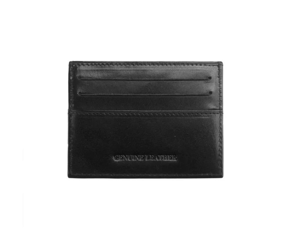 Simple Leather Card Holder V*Florence New