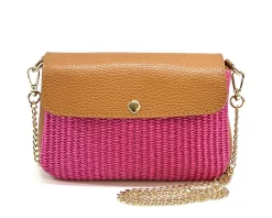 Solea Straw and Leather Clutch & Crossbody Bag*Florence Online