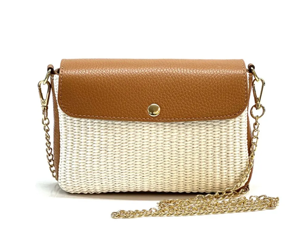 Solea Straw and Leather Clutch & Crossbody Bag*Florence Online
