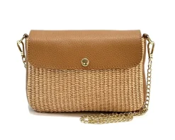 Solea Straw and Leather Clutch & Crossbody Bag*Florence Online