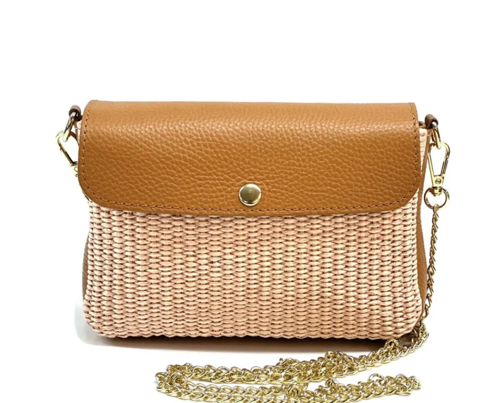 Solea Straw and Leather Clutch & Crossbody Bag*Florence Online