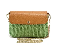 Solea Straw and Leather Clutch & Crossbody Bag*Florence Online